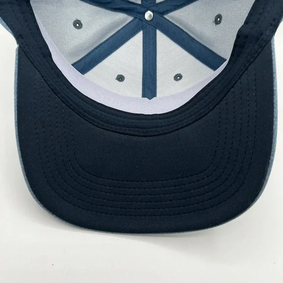 Flag & Anthem Snapback  Hat Blue One Size Adjustable Mesh Back 6 Panel - Picture 4 of 7